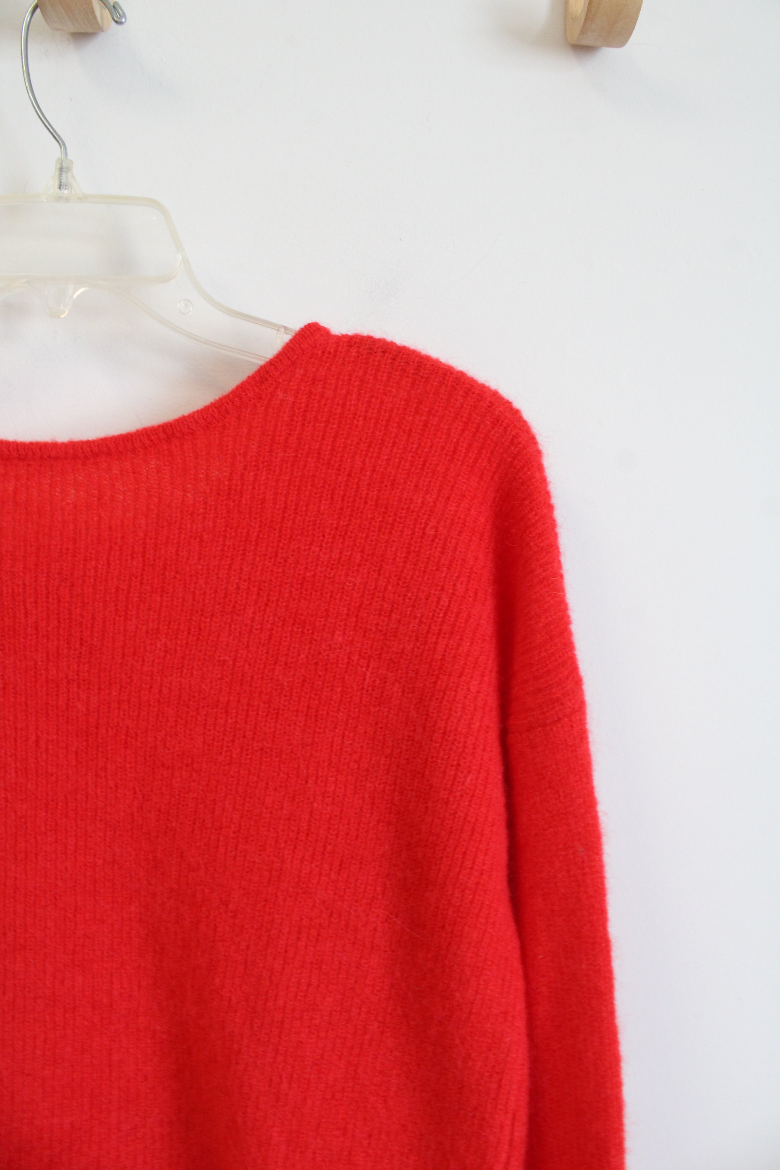 Sezane La Maille Gaspard Red Mohair Cardigan | S
