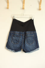 Just Black Maternity Medium wash Distressed Denim Shorts | 10