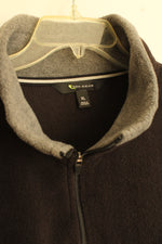 Tek Gear Black and Gray Quarter Zip Fleece Pullover with Pockets | XL