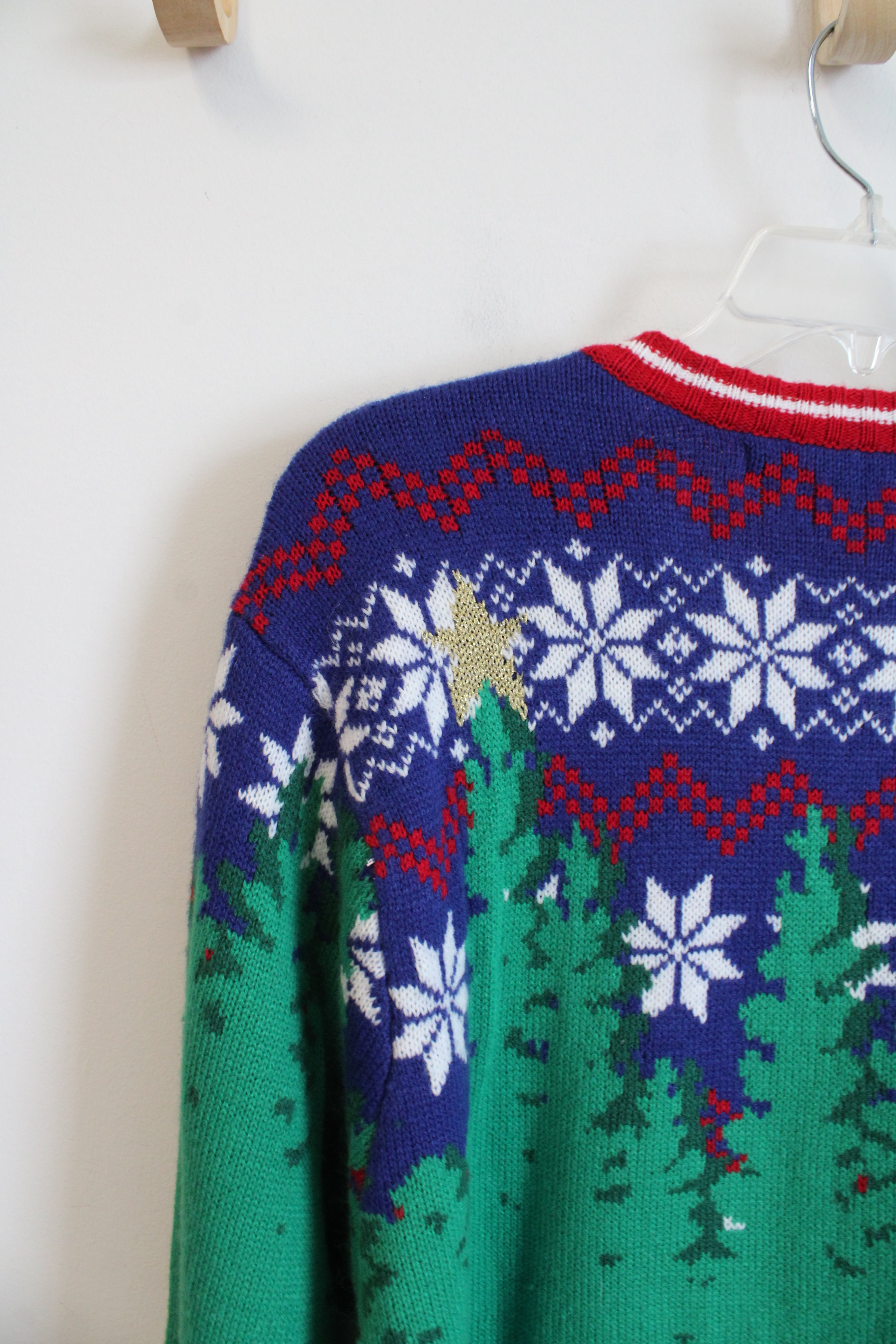 Celebrate Together Santa & Reindeer Corn Hole Christmas Sweater | XL