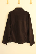 Tek Gear Black and Gray Quarter Zip Fleece Pullover with Pockets | XL