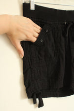 Roz & Ali Black Side Tie Cotton Shorts | 4