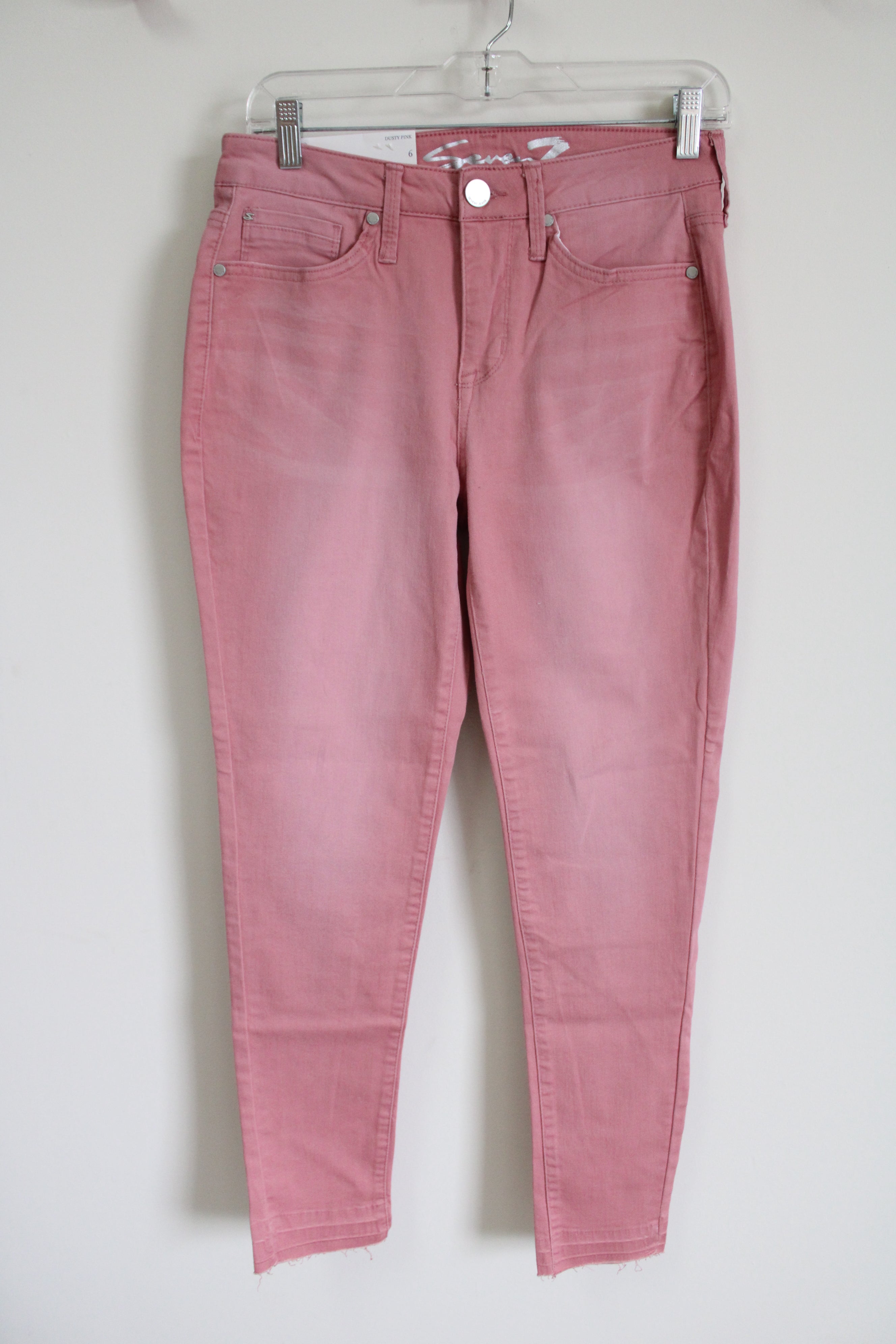 NEW Seven7 Pink Mid Rise Ankle Skinny Jeans | 6