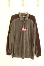920 East Gray and Black Soft Quarter Zip Fleece Pullover  | L
