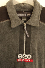 920 East Gray and Black Soft Quarter Zip Fleece Pullover  | L