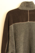 920 East Gray and Black Soft Quarter Zip Fleece Pullover  | L