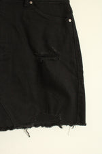 Wax Jean Black Denim Mini Skirt | S