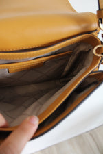Michael Kors Yellow Leather Suede Crossbody Bag