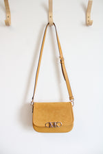 Michael Kors Yellow Leather Suede Crossbody Bag