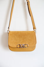 Michael Kors Yellow Leather Suede Crossbody Bag