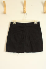 Wax Jean Black Denim Mini Skirt | S