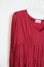 Urban Outfitters Red Swiss Dot Tiered Dress | S