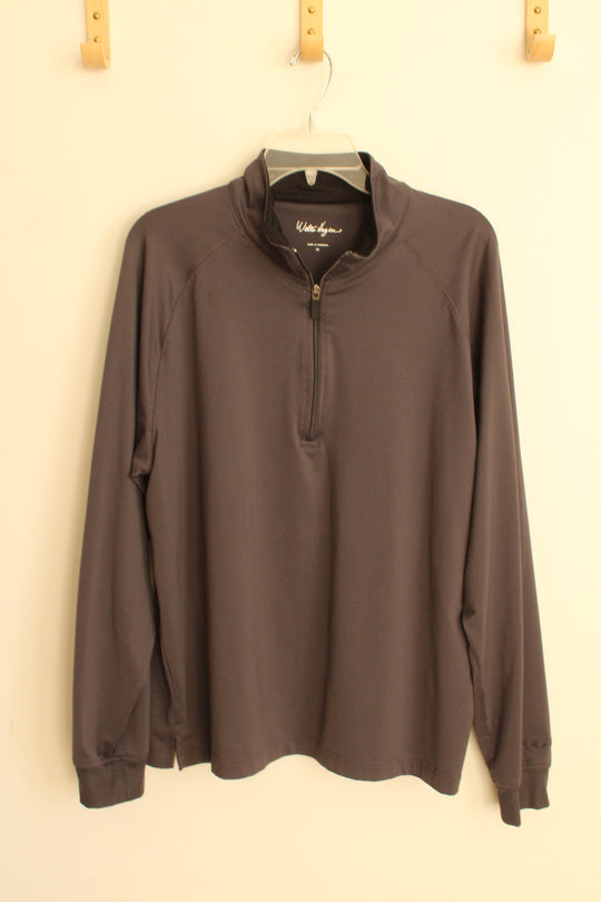 Walter Hagen Gray Quarter Zip Lightweight Pullover | M