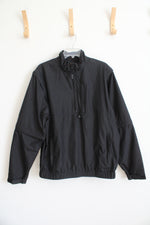Walter Hagan Black 1/4 Zip Windbreaker Jacket | M