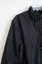 Walter Hagan Black 1/4 Zip Windbreaker Jacket | M