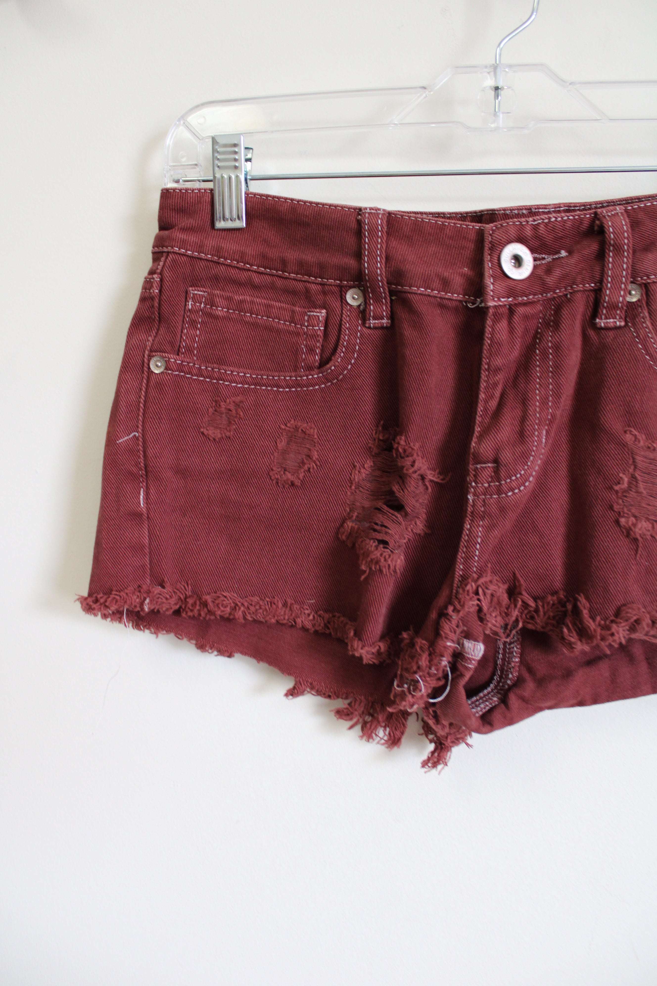 Bullhead Rust Brown Low Rise Denim Shorts | 5