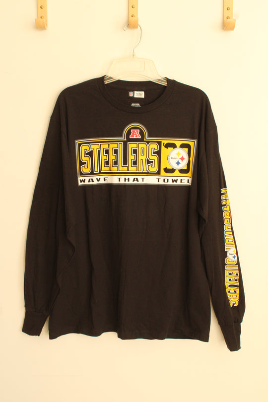 NFL Team Apparel Steelers LS Cotton T-shirt | L