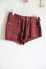Bullhead Rust Brown Low Rise Denim Shorts | 5
