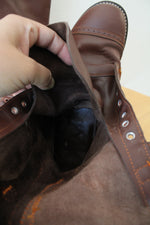 Vintage 1940s Boston Depot Brown Leather Boots | Size 7
