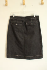 Baccini Black Wash Denim Midi Skirt | 10