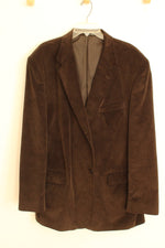 Adolfo International Dark Brown Ribbed Corduroy Suit Jacket | 48