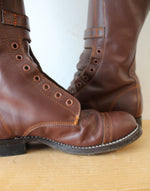 Vintage 1940s Boston Depot Brown Leather Boots | Size 7