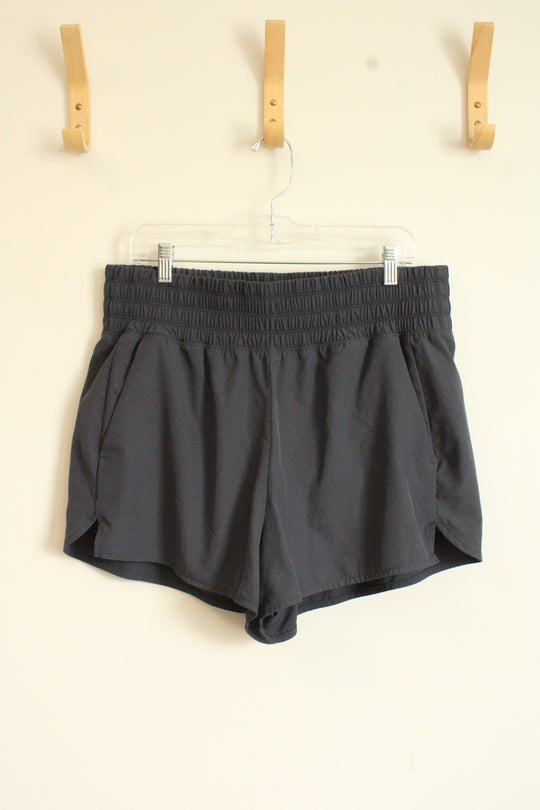 Old Navy Gray Extra High-rise Quick Dry Shorts | L