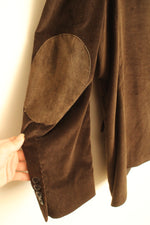 Adolfo International Dark Brown Ribbed Corduroy Suit Jacket | 48
