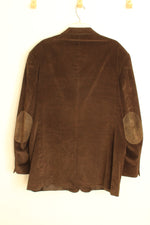 Adolfo International Dark Brown Ribbed Corduroy Suit Jacket | 48