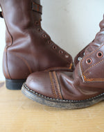 Vintage 1940s Boston Depot Brown Leather Boots | Size 7