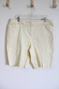 Talbots Pale Yellow Long Bermuda Shorts | 16