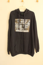 Outdoor Life Navy Blue "Buck Brand Realtree" Deer Hoodie | XXL