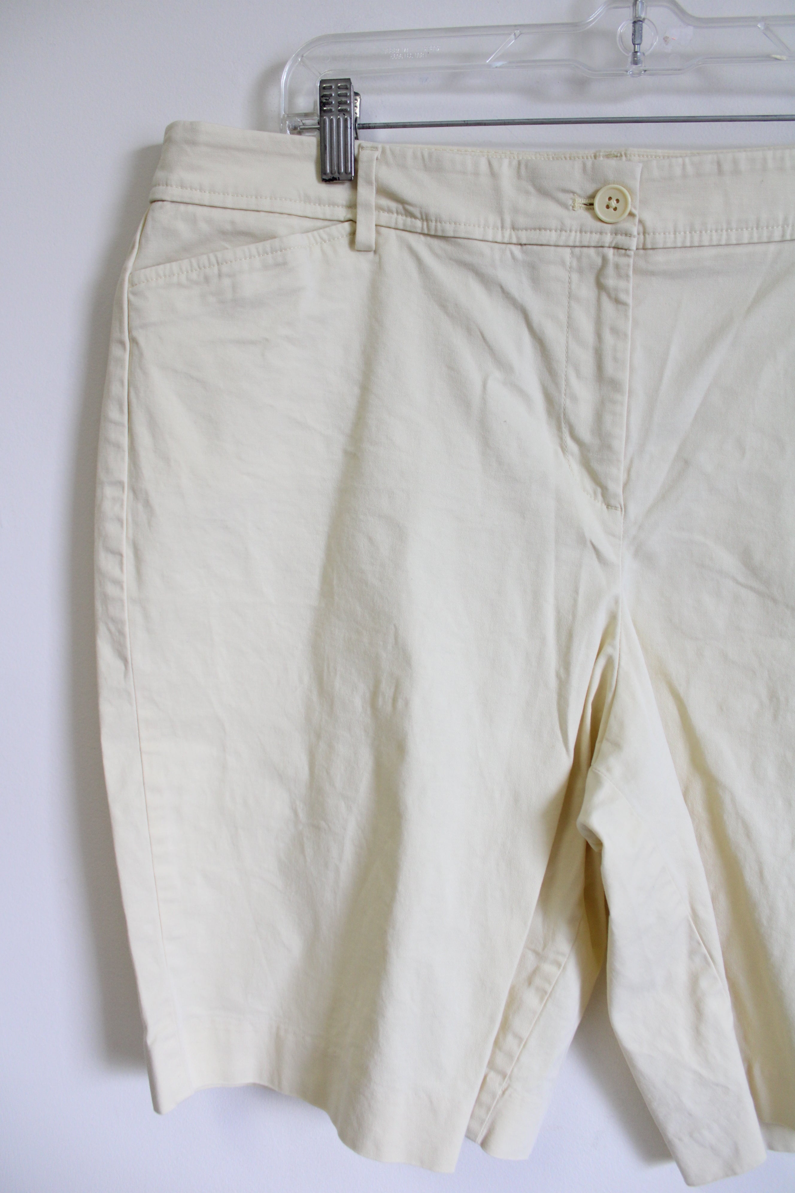 Talbots Pale Yellow Long Bermuda Shorts | 16