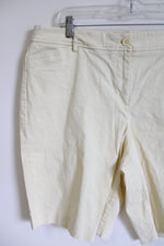 Talbots Pale Yellow Long Bermuda Shorts | 16