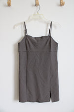 Garage Brown & Tan Plaid Mini Dress | L