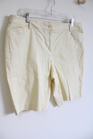Talbots Pale Yellow Long Bermuda Shorts | 16