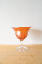 Fenton Marigold Peacock Carnival Glass Compote Dish
