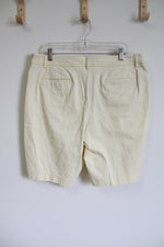 Talbots Pale Yellow Long Bermuda Shorts | 16