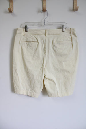 Talbots Pale Yellow Long Bermuda Shorts | 16