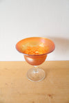 Fenton Marigold Peacock Carnival Glass Compote Dish