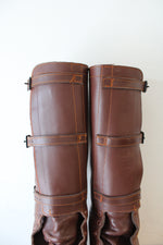 Vintage 1940s Boston Depot Brown Leather Boots | Size 7