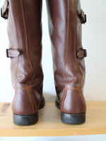 Vintage 1940s Boston Depot Brown Leather Boots | Size 7