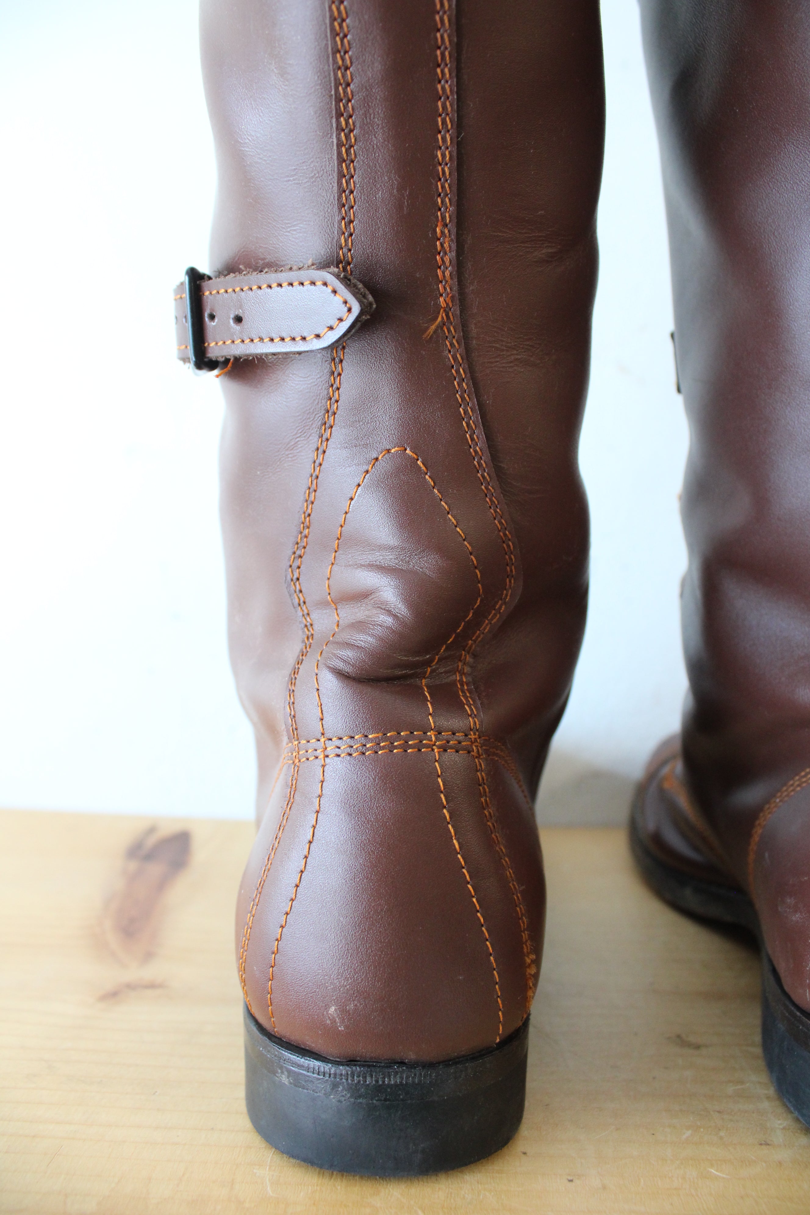 Vintage 1940s Boston Depot Brown Leather Boots | Size 7