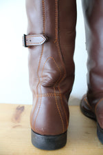 Vintage 1940s Boston Depot Brown Leather Boots | Size 7