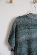 CJ Banks Green Knit Short Sleeved Open Cardigan | 2X