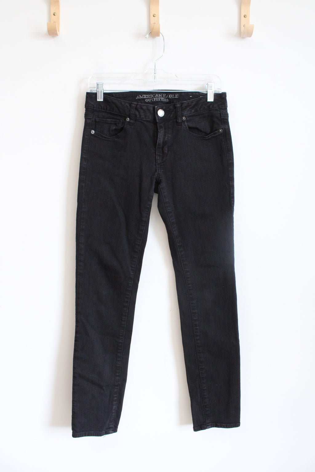 American Eagle Skinny Super Stretch Black Jeans | 6
