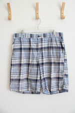 Timberland Blue Tan & White Plaid Shorts | 38