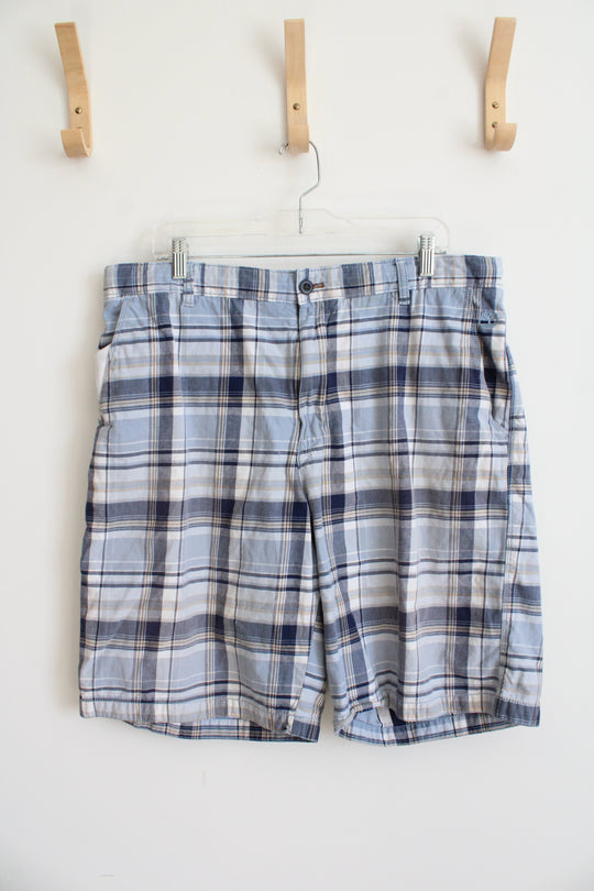 Timberland Blue Tan & White Plaid Shorts | 38