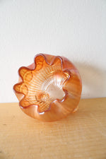 Vintage Northwood Beaded Cable Marigold Footed Glass Dish