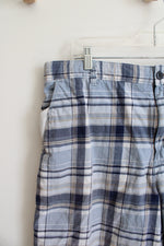 Timberland Blue Tan & White Plaid Shorts | 38